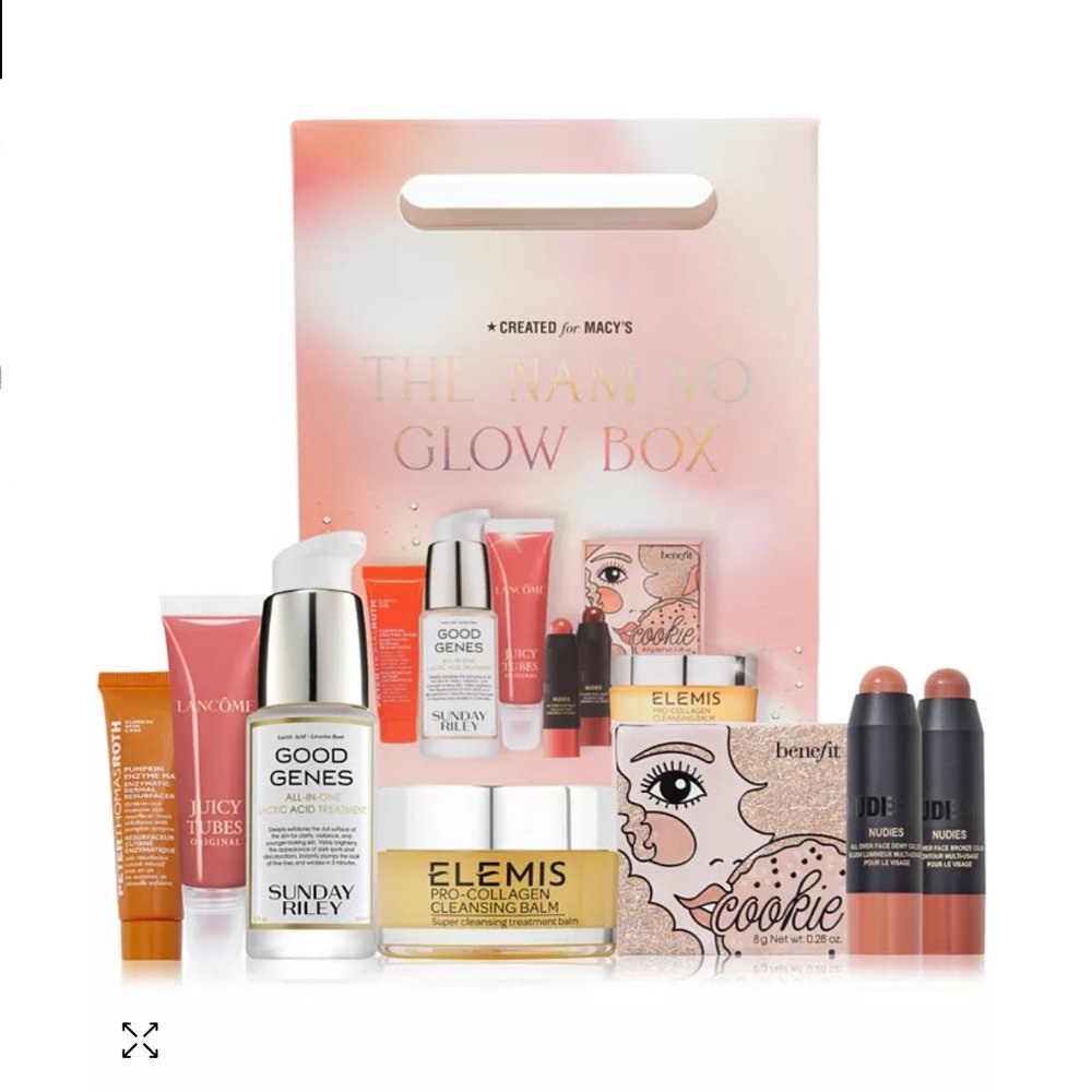 NEW 7 PC Nam Vo Glow Box Set Benefit Elemis Lancome Nudestix Sunday Peter Roth